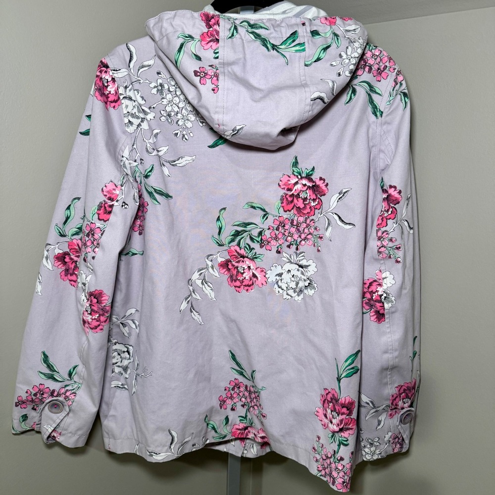 Joules Right As Rain Floral Waterproof Jacket Cloud Grey Peony Hooded Coat
US 10 - Picture 2 of 5